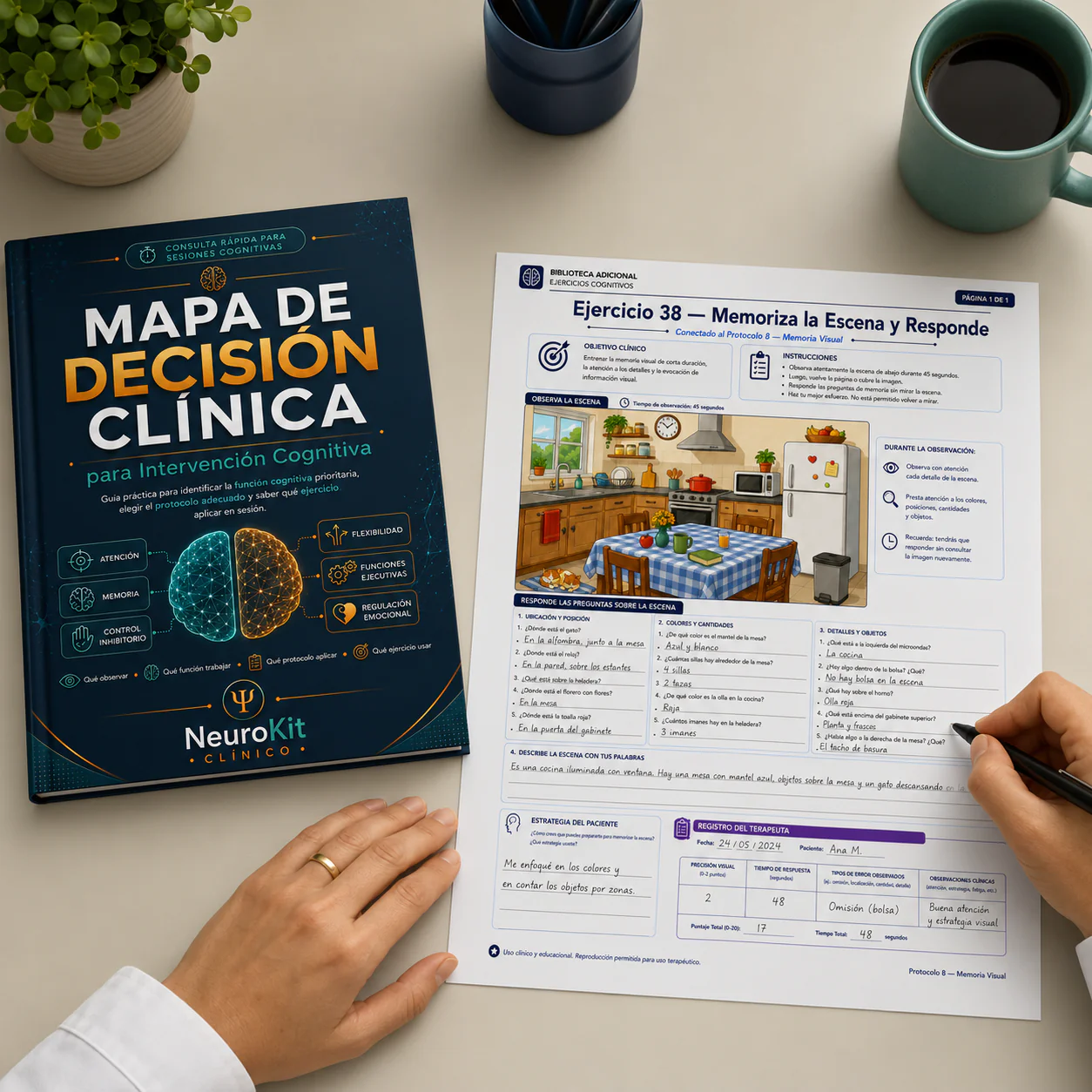 Material NeuroKit — guía de decisión y ejercicio de aplicación