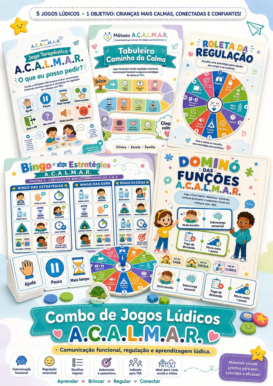 Kit de jogos lúdicos de comunicação e regulação
